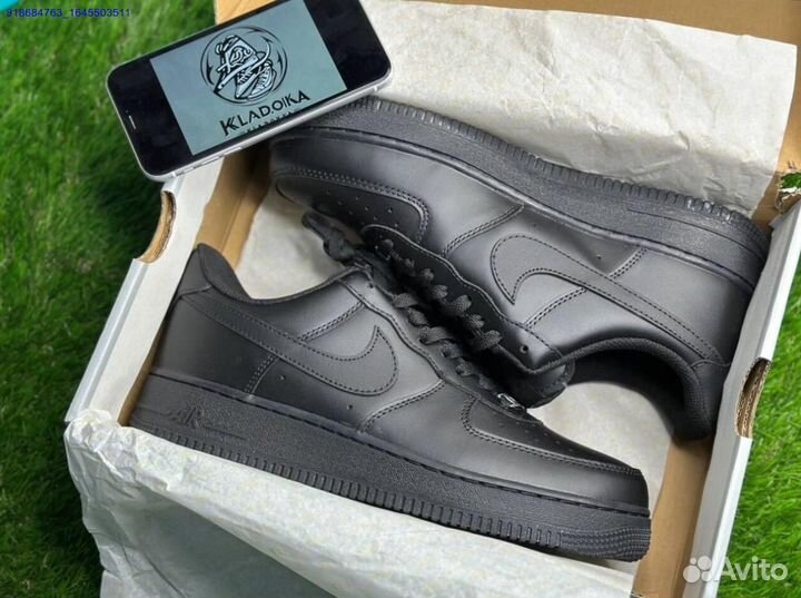 Кроссовки nike air force 1 black оригинал