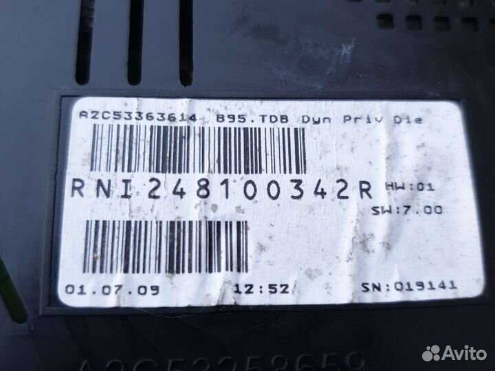 Щиток приборов RNI 248100342R renault megane III