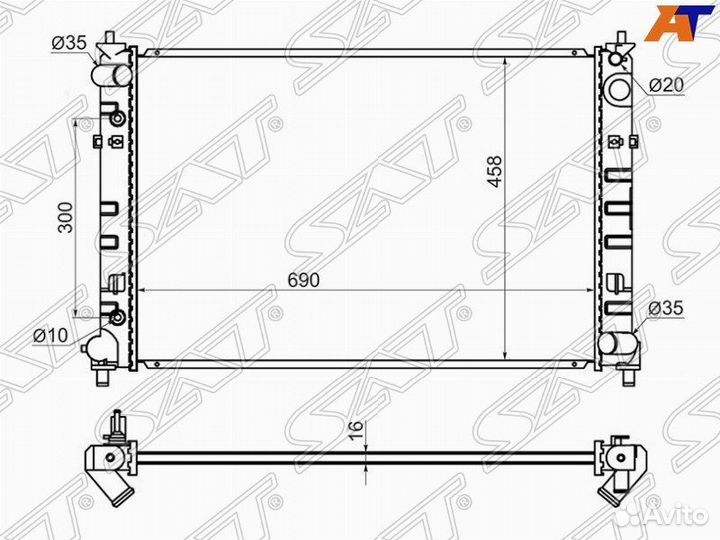 Радиатор Mazda Mpv 1999-2006 MZ00071 LW