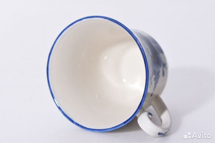 Винтажная чашка Гжель, ручная авторская роспись