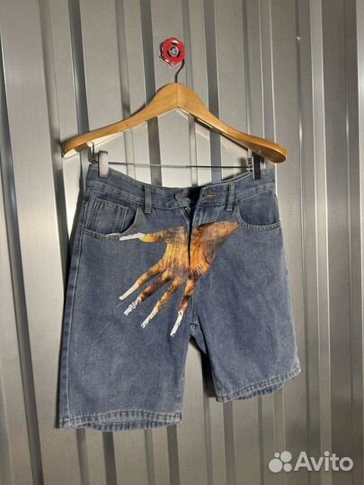 Джинсовые шорты стиле Харадзюку Y2K