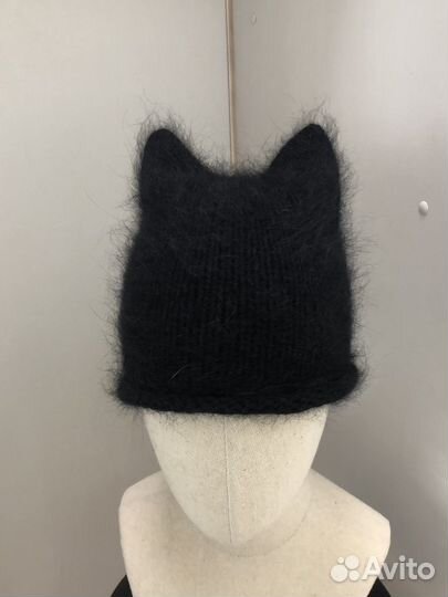 Шапка с ушками пух норки