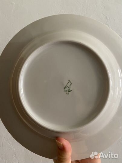 Тарелка Незабудки Дулево СССР для первых блюд