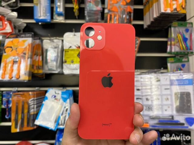 iPhone 12 стекло заднее красное