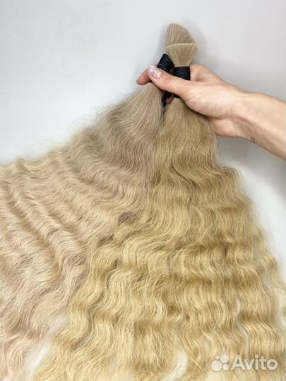 Волосы натуральные, 40см, кудри, надёжно