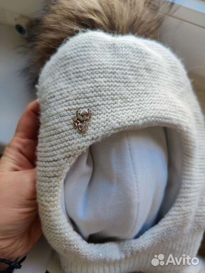 Шапка шлем зимний Журавлик, размер 48