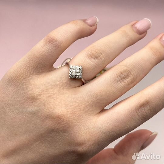 Новое золотое кольцо с бриллиантами 0,54 585