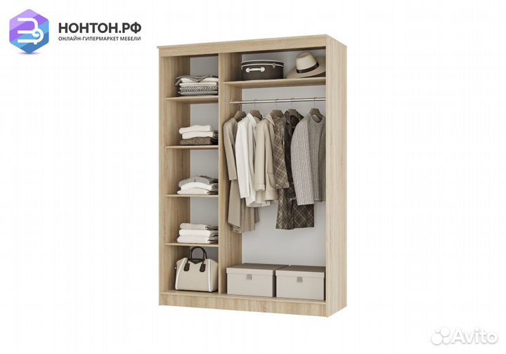 Шкаф-купе Сакура 1.5 м дуб сонома / белый