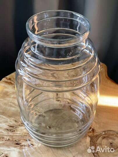 Крынка банка для солений старинное стекло