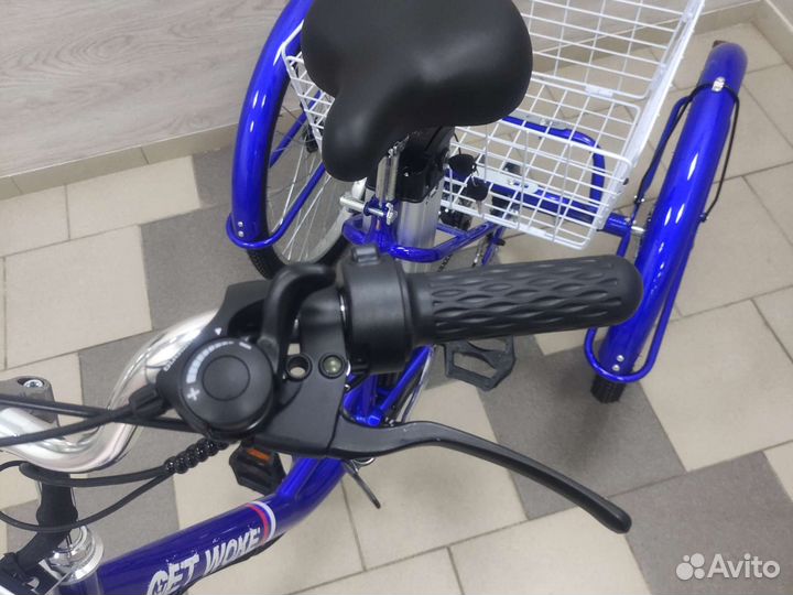 Электро велосипед трех колесный новый