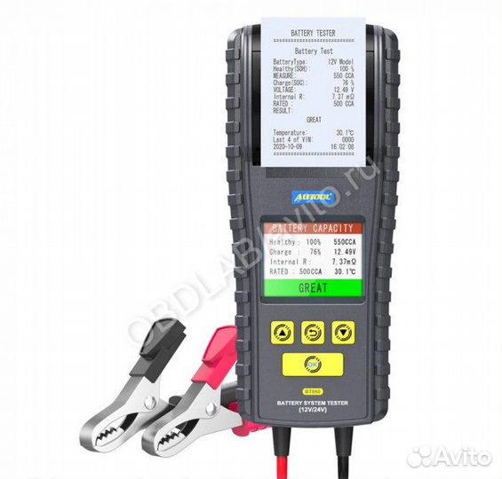 Тестер акб Autool BT860 с русским языком