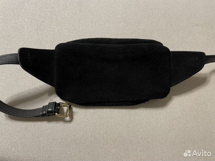 Поясная замшевая сумка mango
