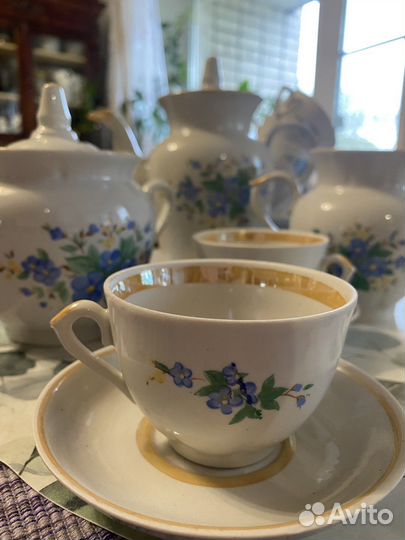 Кофейный фарфоровый сервиз СССР