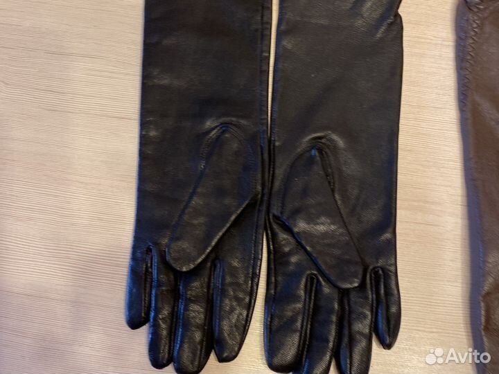 Длинные кожаные перчатки Италия 7 -8
