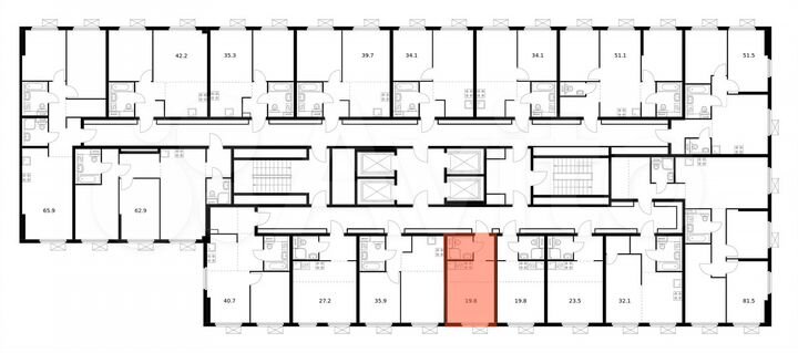 Квартира-студия, 19,8 м², 10/33 эт.