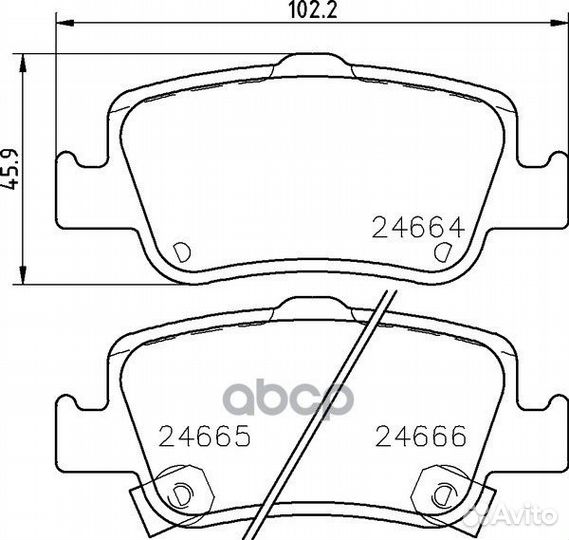 Колодки тормозные дисковые зад NP1114 nissh