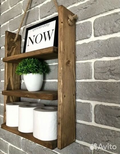 Полка настенная деревянная