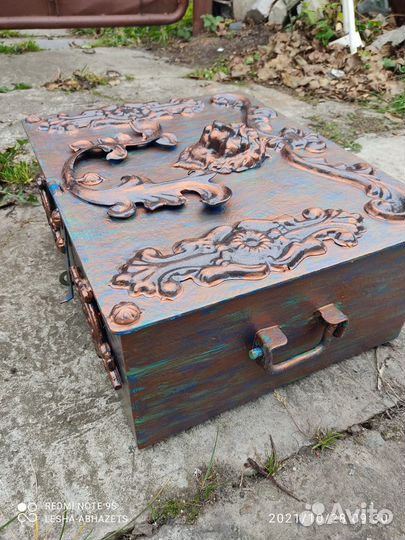 Сейф. Ящик кованый. 30 кг. Ручная работа