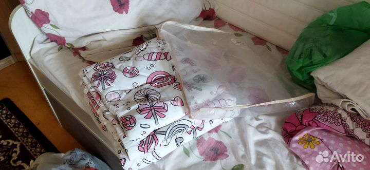 Комплект в коляску подушка матрас одеяло