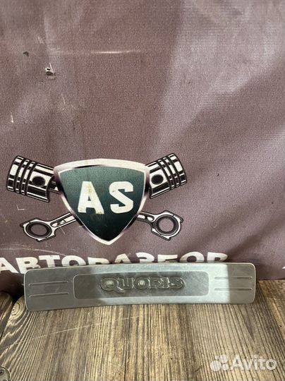 Хром накладка порога С подсветкой Kia quoris 3.8