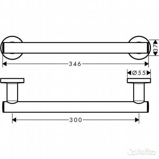 Поручень Hansgrohe Logis Universal 300мм 41713000