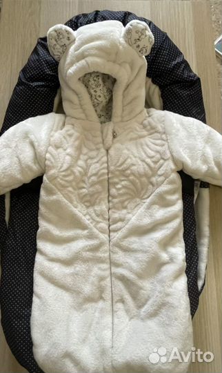 Конверт + комбинезон + шапочки