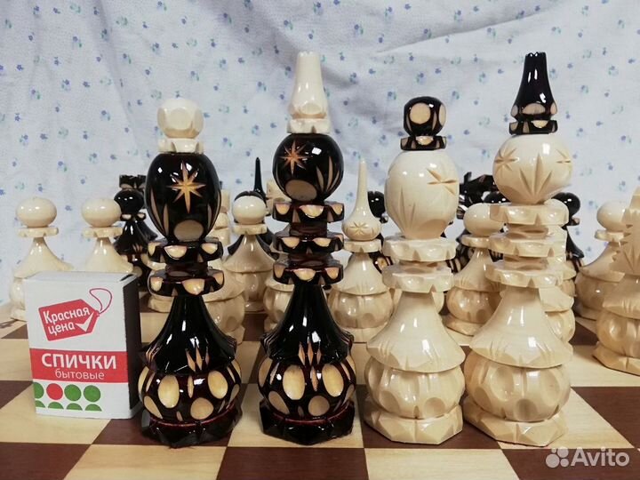 Большие красивые резные шахматы