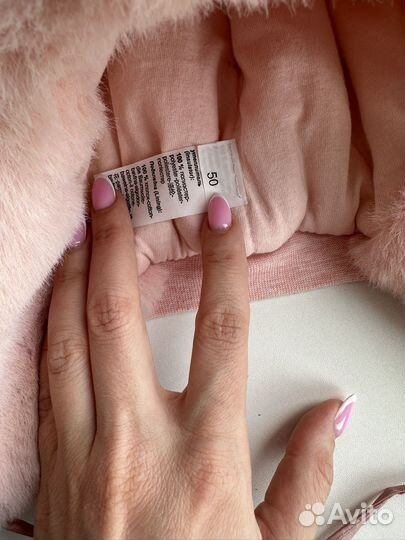 Шапка ушанка с мехом для девочки 50 р