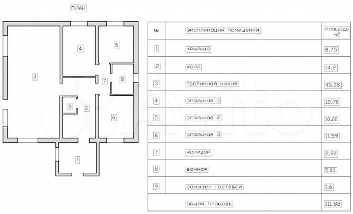 Дом 118 м² на участке 6,3 сот.