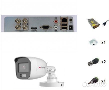 Комплект видеонаблюдения HiWatch 1 камера ColorVu