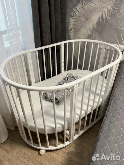 Детская кроватка круглая трансформер