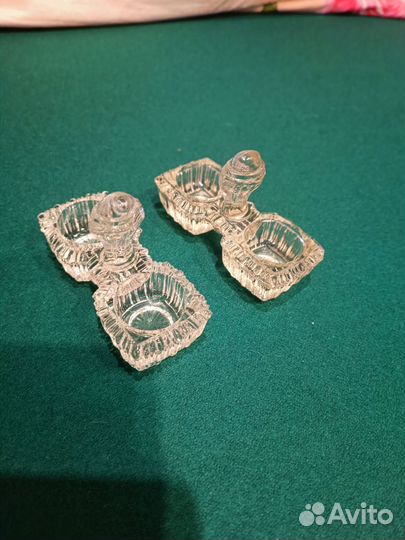 Двойная солонка стекло