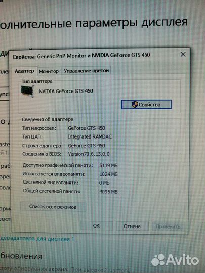 Видеокарта nvidia geforce GTS 450
