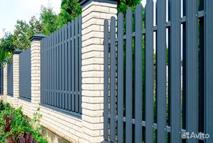 Забор из евроштакетника под ключ под ключ