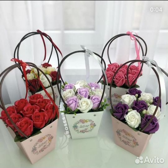 Букет из мыльных цветов