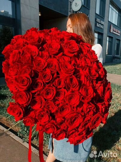 Букет цветы розы, 101 роза, 55 роз, 25 роз