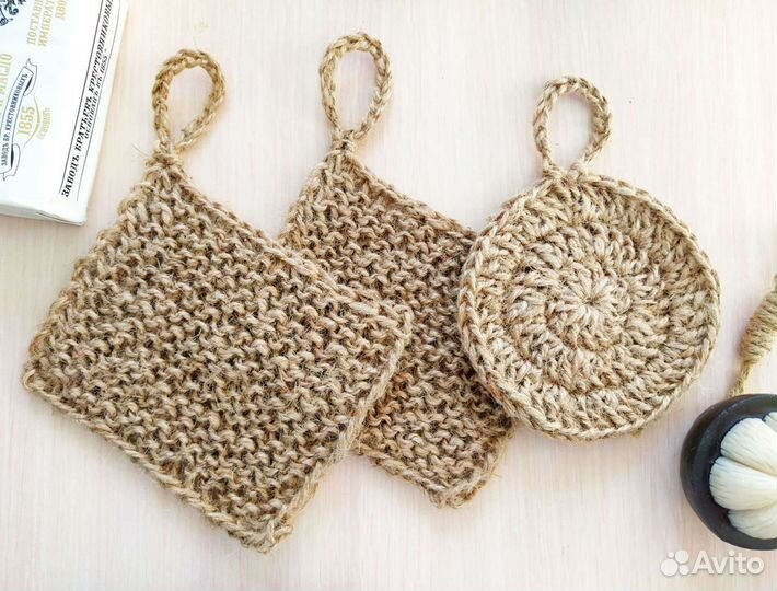 Эко-губка из джута