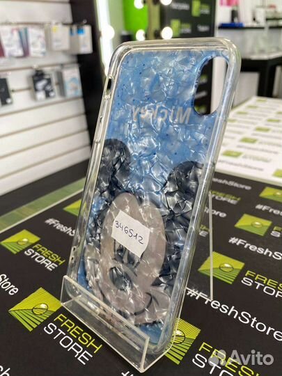 Чехол синий с Мики для iPhone X/Xs