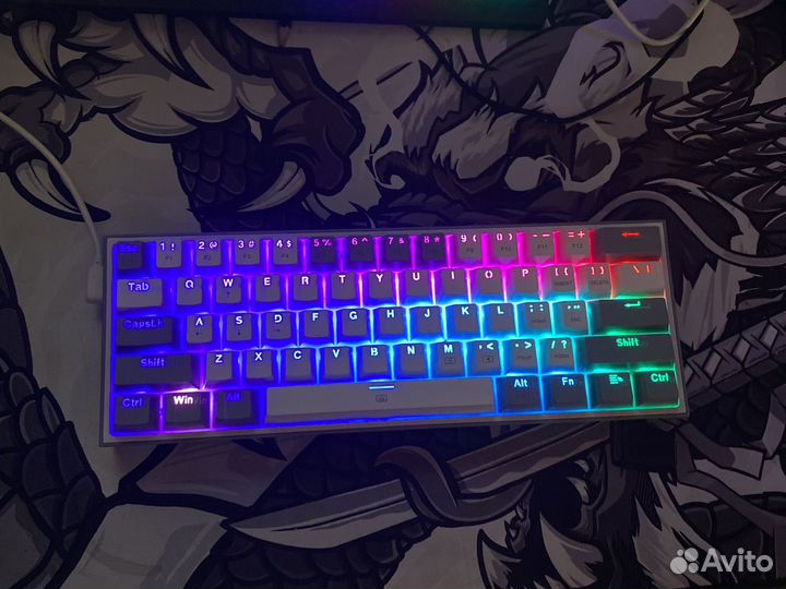 Механическая клавиатура 60 Redragon flzz k617-rgb
