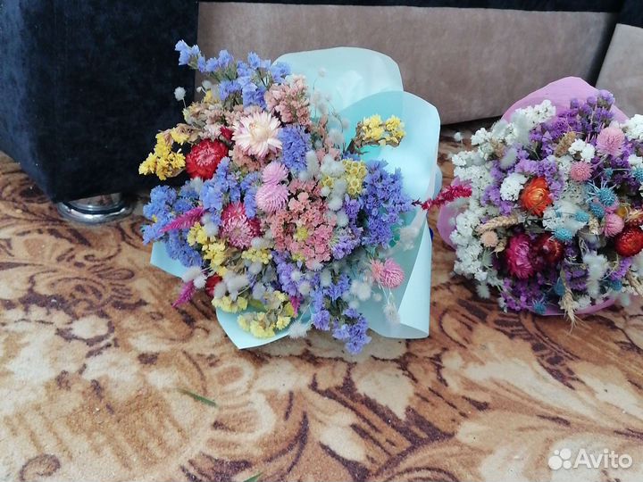 Букетики-комплименты из сухоцветов