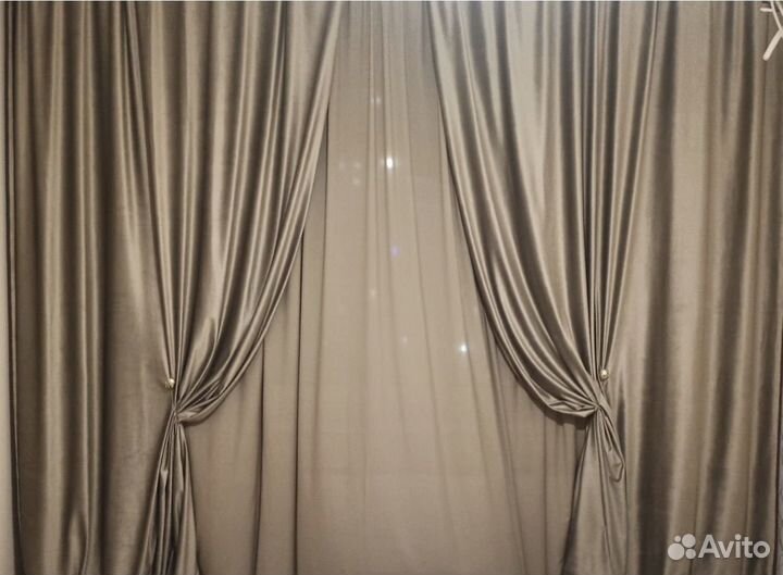 Шторы бархат готовый комплект 4м
