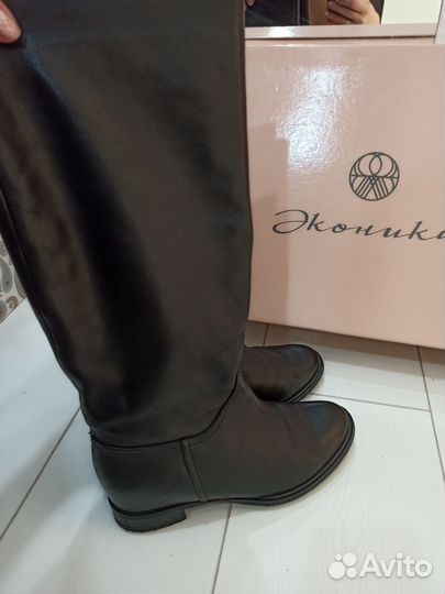 Сапоги демисезонные кожанные эконика 37 размера