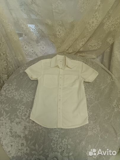 Рубашка Vertbaudet, 116см, кремовая, 100хлопок