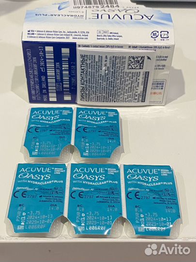 Линзы acuvue oasys -3.75