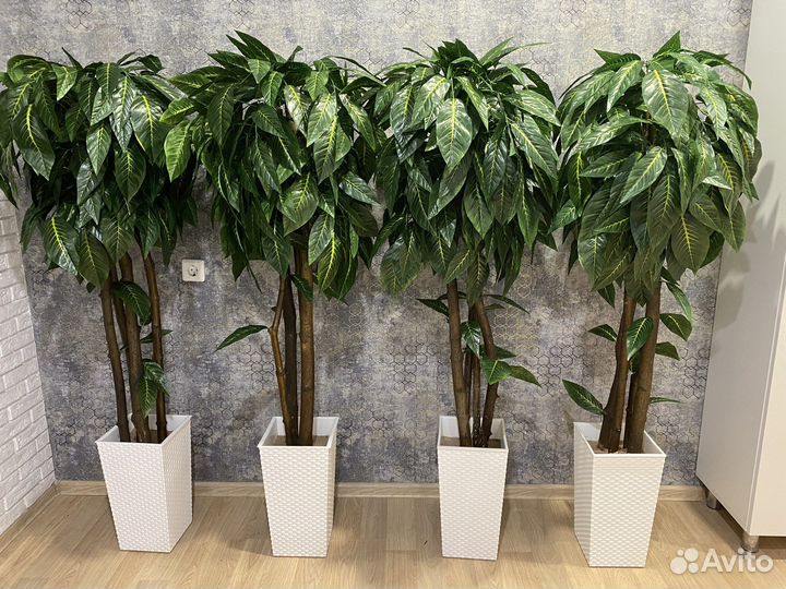 Деревья искусственные в кашпо