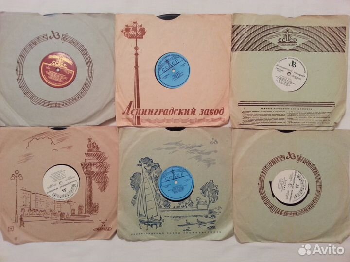 Пластинки для патефона и электропроигрывателя