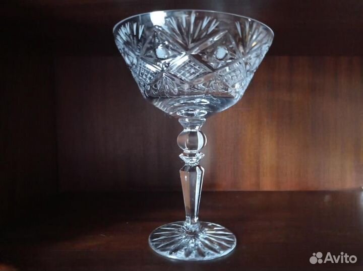 Хрустальная винтажная ваза для фруктов, гхз