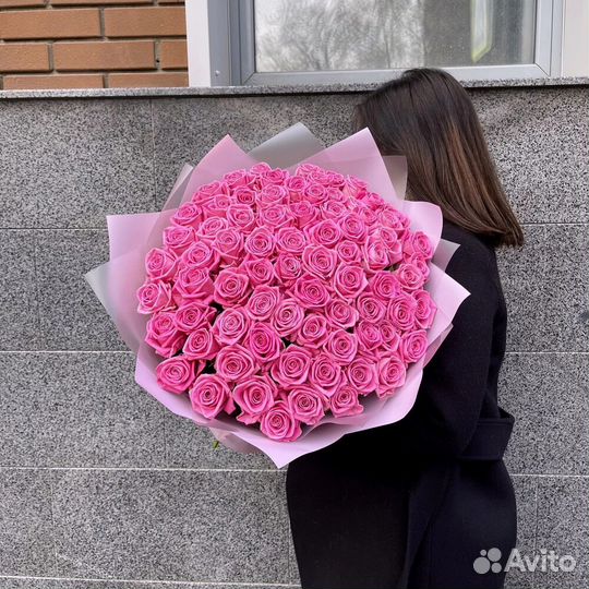 Монобукет из 75 роз