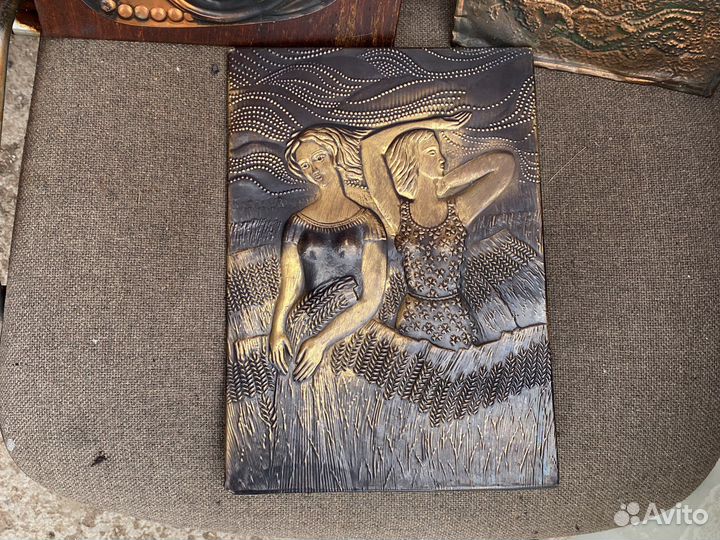 Картина медная чеканка СССР