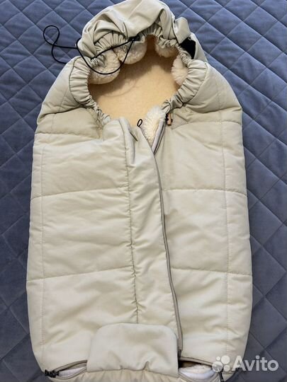 Зимний конверт в коляску на овчине